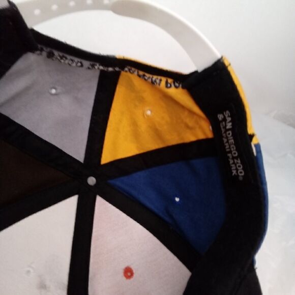 San Diego Zoo & Safari Park Snapback Hat Cap Black Brim Colorblock Crown Animals - Picture 9 of 10